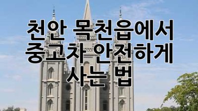 천안 목천읍에서 중고차 안전하게 사는 법